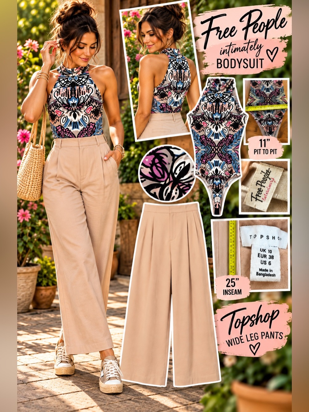 2 Piece Bundle-  Free People intimate and topshop